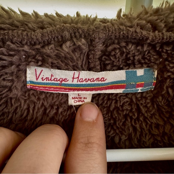 Vintage Havana Girls Sherpa Star Hooded Jacket Big Kid L Cozy Layer - Picture 3 of 11